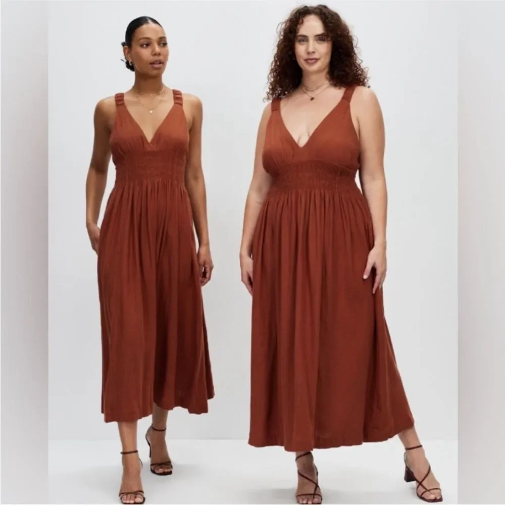Abercrombie and Fitch Scrunchie Strap Maxi Dress - Picture 2 of 10